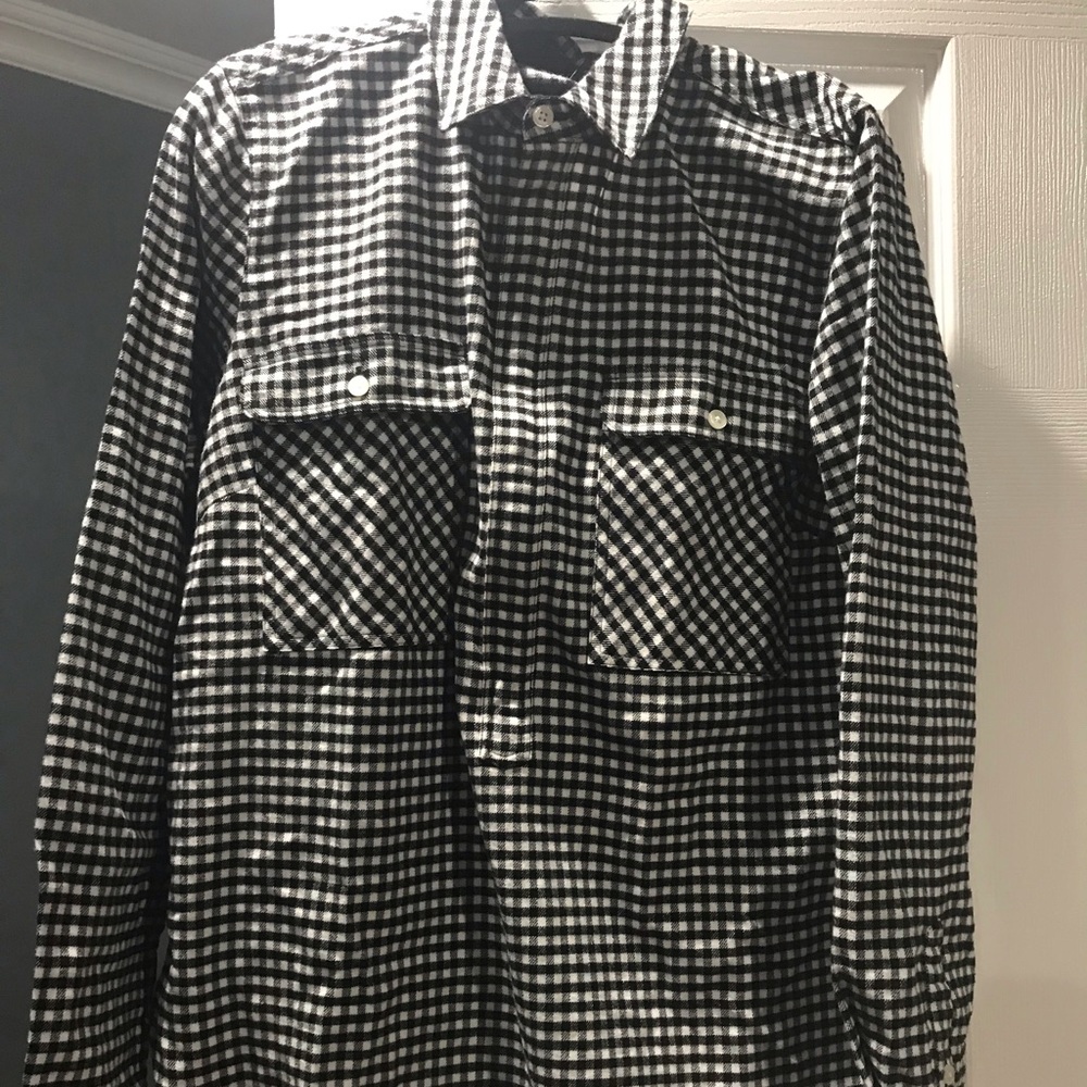 Checked long sleeve midway button shirt